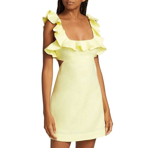 Zimmermann ruffled linen minidress Size AU0(US4) $650 - Picture 2 of 13